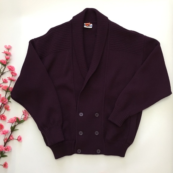 Yves Saint Laurent Other - Yves Saint Laurent Aubergine Cardigan Button Up